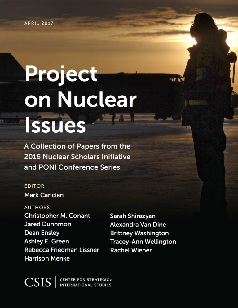 Project on Nuclear Issues 2016 Nuclear Scholars Initiative